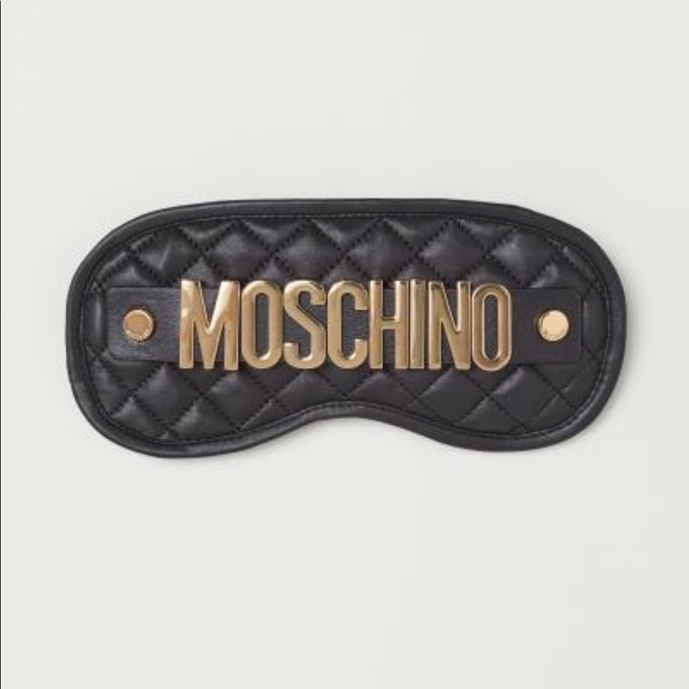 Moschino Leather sleep mask